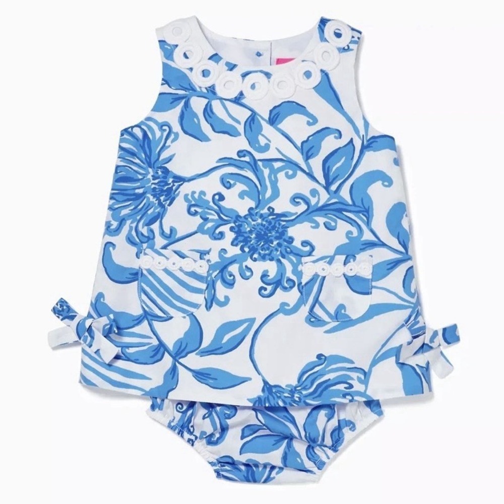 Lilly Pulitzer Girl's Glisten in the Sun Resort Dress & Bloomers Sz 12-18 Months